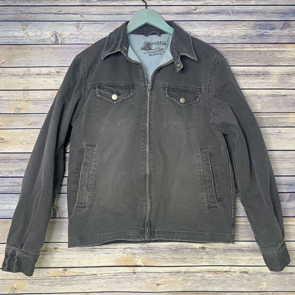 Men’s Fossil Zip Up Trucker Jacket, Size Small - Picture 2 of 12